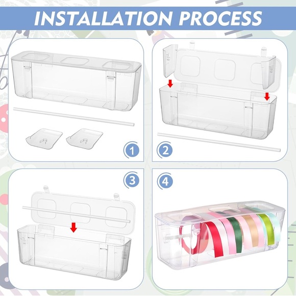 Amazon Transparent Ribbon Storage Boxes with Lid - Picture 5 of 5